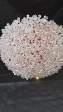 Load and play video in Gallery viewer, Luxury Crystal Bridal Bouquet – Rose Gold AB Rhinestone Wedding Bouquet Alternative, Jeweled Bridal Flowers for Glam Weddings
