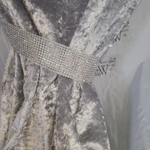 Load and play video in Gallery viewer, Crystal Tie Backs Curtains &amp; Voiles REAL STONES - extra wide 6cm by Crystal wedding uk
