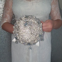 Load and play video in Gallery viewer, Brooch bouquet, jewel bouquet, Full jeweled bouquets. by Crystal wedding uk

