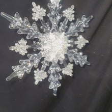 Load and play video in Gallery viewer, Snowflake hanging bouquet, Winter wedding accessory by Crystal wedding uk
