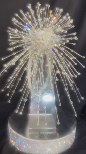 Luxury Crystal “Fountain Fall” Bridal Bouquet – Aurora Borealis Wedding Keepsake