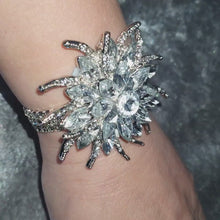 Load and play video in Gallery viewer, Vintage Inspired Crystal Rhinestone Wrist Corsage: Prom  Bridesmaid, bride, mMothersWedding Jewellery Gift
