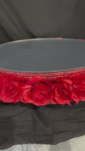 Rose wedding cake stand & Roses for the cake side  many colours by Crystal wedding uk