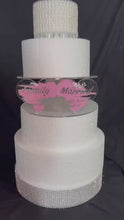 Load and play video in Gallery viewer, Personalised Cake stand, [ Acrylic cake separator [ Birthday cake stand by Crystal wedding uk
