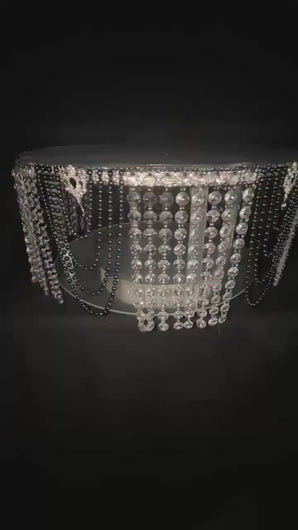 Vintage Pearl Wedding Cake Stand: Art Deco Crystal Gatsby Plate