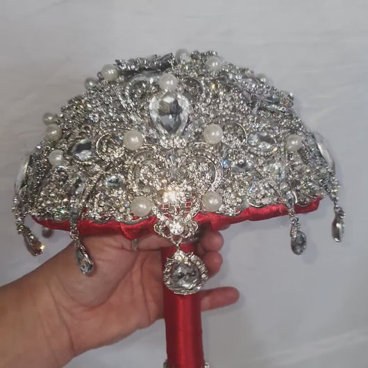 Brooch bouquet, jewel bouquet, Full jeweled bouquets. by Crystal wedding uk