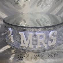 Load and play video in Gallery viewer, Personalized Wedding Cake Stand with Lights: MRS &amp; MRS Rhinestone Effect
