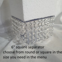 Load image into Gallery viewer, Real glass Crystal cake led cake separator /cake dividers- many sizes all sold separately
