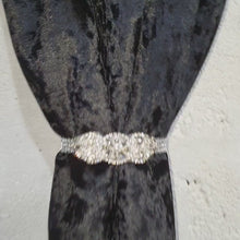 Load and play video in Gallery viewer, Crystal Tie Backs, Slim Curtains hold backs, magnetic holder by Crystal wedding uk
