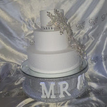Load and play video in Gallery viewer, Cake brooch, crystal rhinestone cake decoration - Silver cake jewelery by Crystal wedding uk

