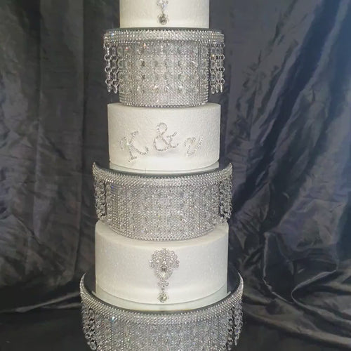 Crystal cake letters and 2pc of brooch set , cake decoration, rhinestone cake jewellery, by Crystal wedding uk