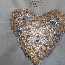 Load and play video in Gallery viewer, BROOCH BOUQUET Heart shaped brooch bouquet valentine jewel heart wedding bouquet. by Crystal wedding uk

