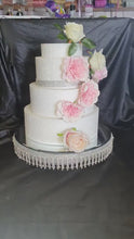 Load and play video in Gallery viewer, Diamante cake stand,  rhinestone tassel design by Crystal wedding uk
