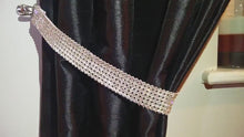 Load and play video in Gallery viewer, Pair (x2) Of Diamante Rhinestone Crystal Tie Backs Curtains &amp; Voiles REAL STONES by Crystal wedding uk
