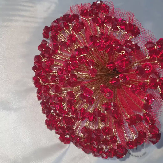 Crystal bouquet, Brides or bridesmaid wired crystal bead bouquet , Custom colours made to order by Crystal wedding uk