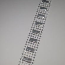 Load and play video in Gallery viewer, Diamante &amp; Rectangle design Cake Trim  ,1 metre by Crystal wedding uk
