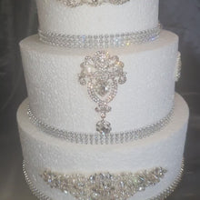 Load and play video in Gallery viewer, Crystal cake brooch, cake decoration, rhinestone cake jewellery, many designs  to choose-
