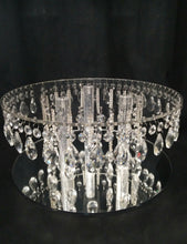 Load image into Gallery viewer, Crystal cake stand, Glass crystal rhinestone droplet cake dividers for wedding cakes
