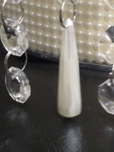 Load image into Gallery viewer, Ivory bead and crystal wedding cake stand   - round or square all sizes by Crystal wedding uk
