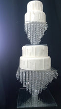 Load image into Gallery viewer, Crystal cake stand, 2 tier set ,8&quot; &amp; 12&quot; CHANDELIER DESIGN Faux crystal by Crystal wedding uk
