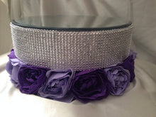 Load image into Gallery viewer, Wedding cake stand, Rose &amp; rhinestone design cake, Premium glass crystal rhinestones.

