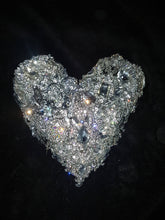 Load image into Gallery viewer, Heart brooch bouquet, jewel heart wedding bouquet.

