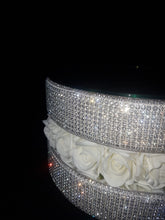 Load image into Gallery viewer, Rose &amp; crystal rhinestone Rhinestone wedding cake stand by Crystal wedding uk
