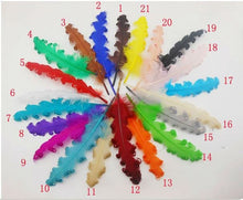 Load image into Gallery viewer, Bridesmaid Feather Fan flower girl wand. feather bouquet,  Great Gatsby 1920&#39;s wedding - ANY COLOUR
