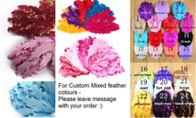 Load image into Gallery viewer, Bridesmaid Feather Fan flower girl wand. feather bouquet,  Great Gatsby 1920&#39;s wedding - ANY COLOUR
