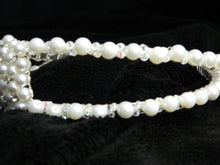 Load image into Gallery viewer, Pearl tiara, crystal hairband
