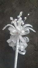 Load image into Gallery viewer, Crystal flower wand  for flower girls   and bridesmaids by Crystal wedding uk
