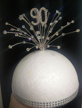 Load image into Gallery viewer, Number/age  Cake  topper  AB Glass crystal beads
