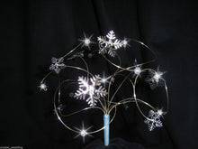Load image into Gallery viewer, Snowflake Cake topper,  swirled wire cake topper for a Winter , Christmas wedding

