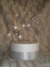 Load image into Gallery viewer, Snowflake Cake topper,  swirled wire cake topper for a Winter , Christmas wedding
