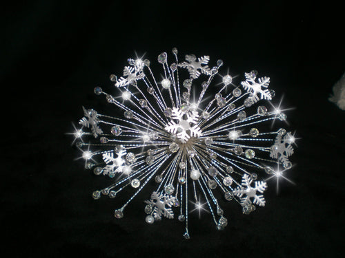 Snowflake bouquet, winter Wedding brides bouquet,  crystal Christmas wedding