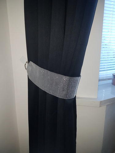 Crystal Curtain tie backs, Pair Of Real Crystal,  extra wide 12cm,  hold Backs for Curtains by Crystal wedding uk