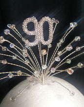 Load image into Gallery viewer, Number/age  Cake  topper  AB Glass crystal beads
