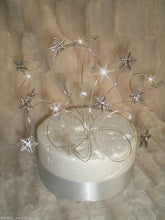 Load image into Gallery viewer, Snowflake Cake topper,  swirled wire cake topper for a Winter , Christmas wedding
