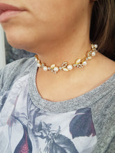 Load image into Gallery viewer, CHOKER NECKLACE,  Rhinestone Crystal silver or gold tone
