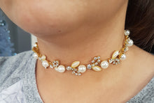 Load image into Gallery viewer, CHOKER NECKLACE,  Rhinestone Crystal silver or gold tone
