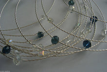 Load image into Gallery viewer, Crystal wire Garland ,Centerpiece Wedding  Decoration, REAL glass crystal beads,  gold, silver or  rose gold wire. Made to order.
