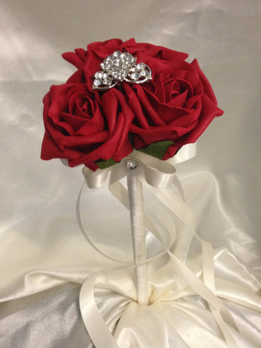 Flower girl wand,  wedding flowers