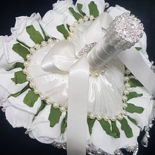 Load image into Gallery viewer, Heart shaped bridal bouquet, Artificial wedding flowers
