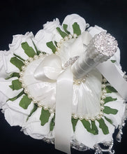 Load image into Gallery viewer, Heart shaped bridal bouquet, Artificial wedding flowers
