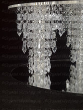 Load image into Gallery viewer, Crystal wedding cake stand, column chandelier style  - many sizes
