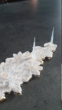 Load image into Gallery viewer, Cake brooch set of 2 gold tone, crystal rhinestone &amp; pearl cake decoration s
