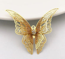 Load image into Gallery viewer, Butterfly cake decorations 3d Metal lace
