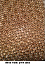 Load image into Gallery viewer, Real crystal Rose gold  rhinestone Diamante cake trim banding by Crystal wedding uk
