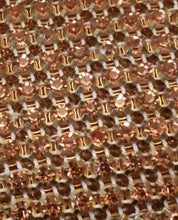 Load image into Gallery viewer, Real crystal Rose gold  rhinestone Diamante cake trim banding by Crystal wedding uk
