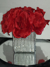 Load image into Gallery viewer, Table centrepiece,Rose and rhinestone crystal, wedding table decor
